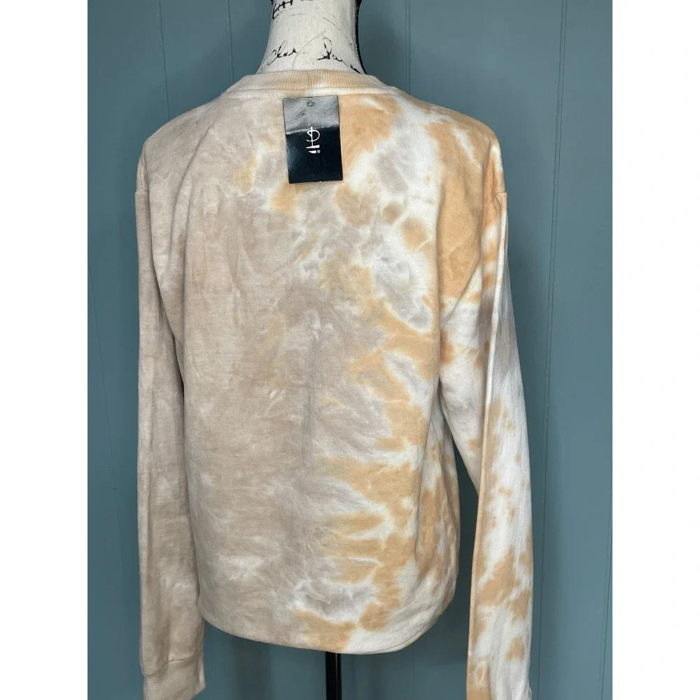Pink Floyd Sweatshirt Small Tan Tie Dye New Dark Side of the Moon Graphic - Picture 3 of 5